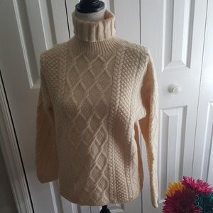 J Crew Vintage oversized wool turtleneck sweater.